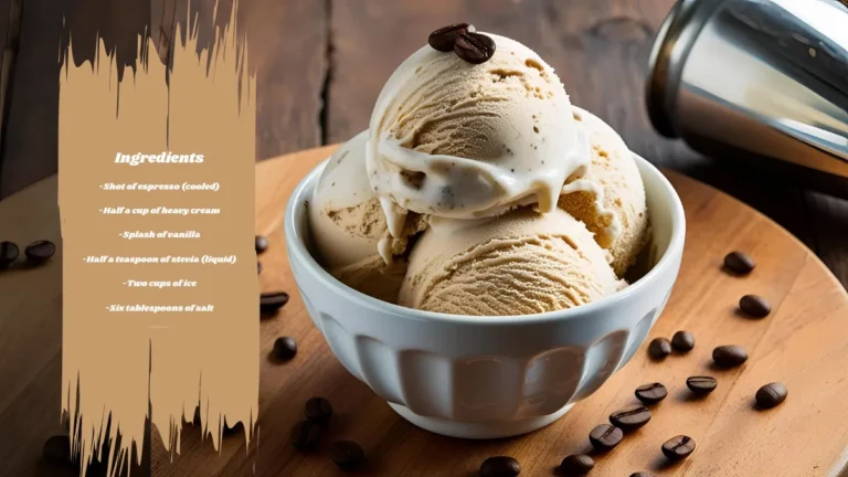 Keto Friendly Coffee Ice Cream in Five Minutes