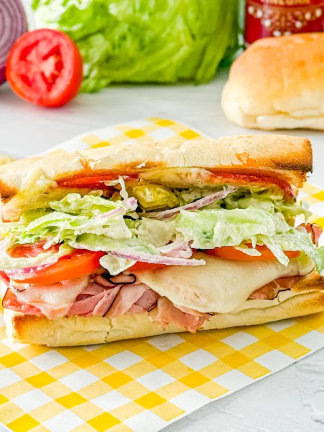 Grinder Salad Sandwich with Pepperoncini and Provolone