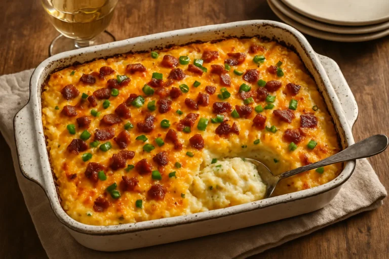 Twice-Baked Potato Casserole with Juniper Bacon
