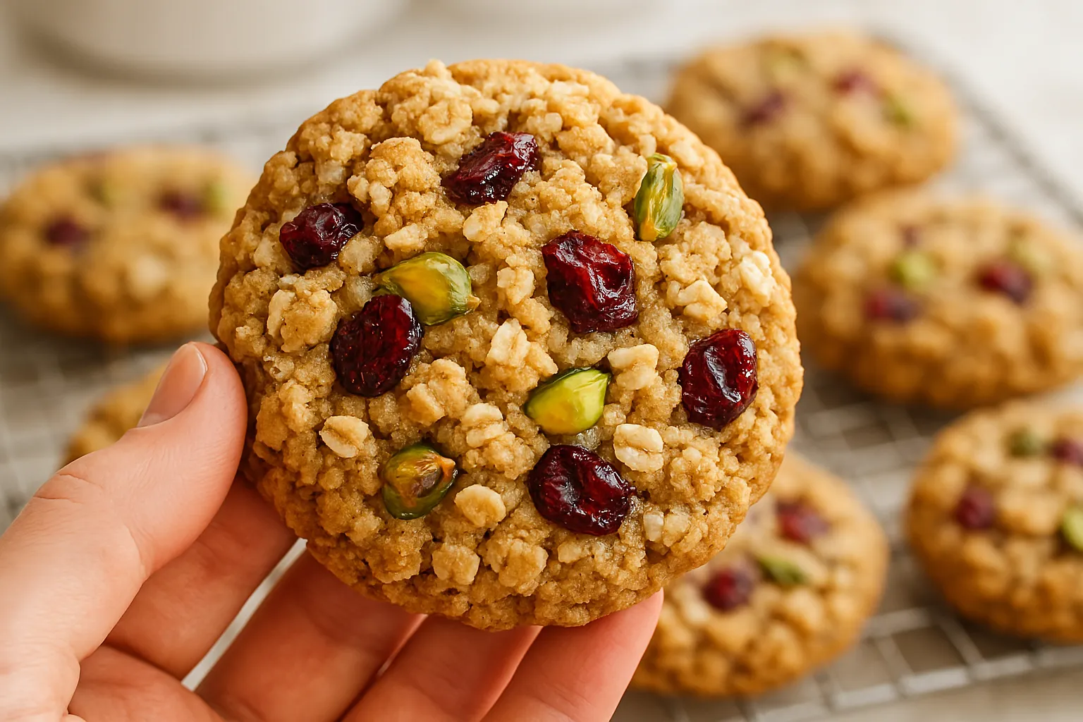 Pistachio Oatmeal Cranberry Cookies Recipe