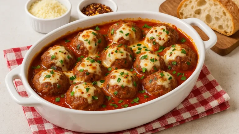 Meatballs Parmesan Casserole Recipe
