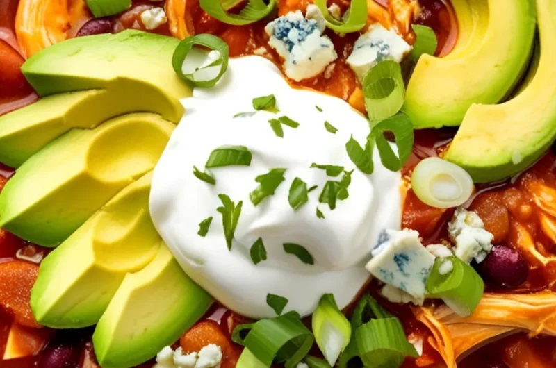 Slow Cooker Smoky Buffalo Chicken Chili with Lime Zest