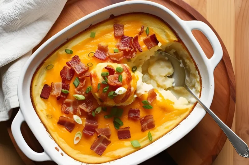 Twice-Baked Potato Casserole with Juniper Bacon