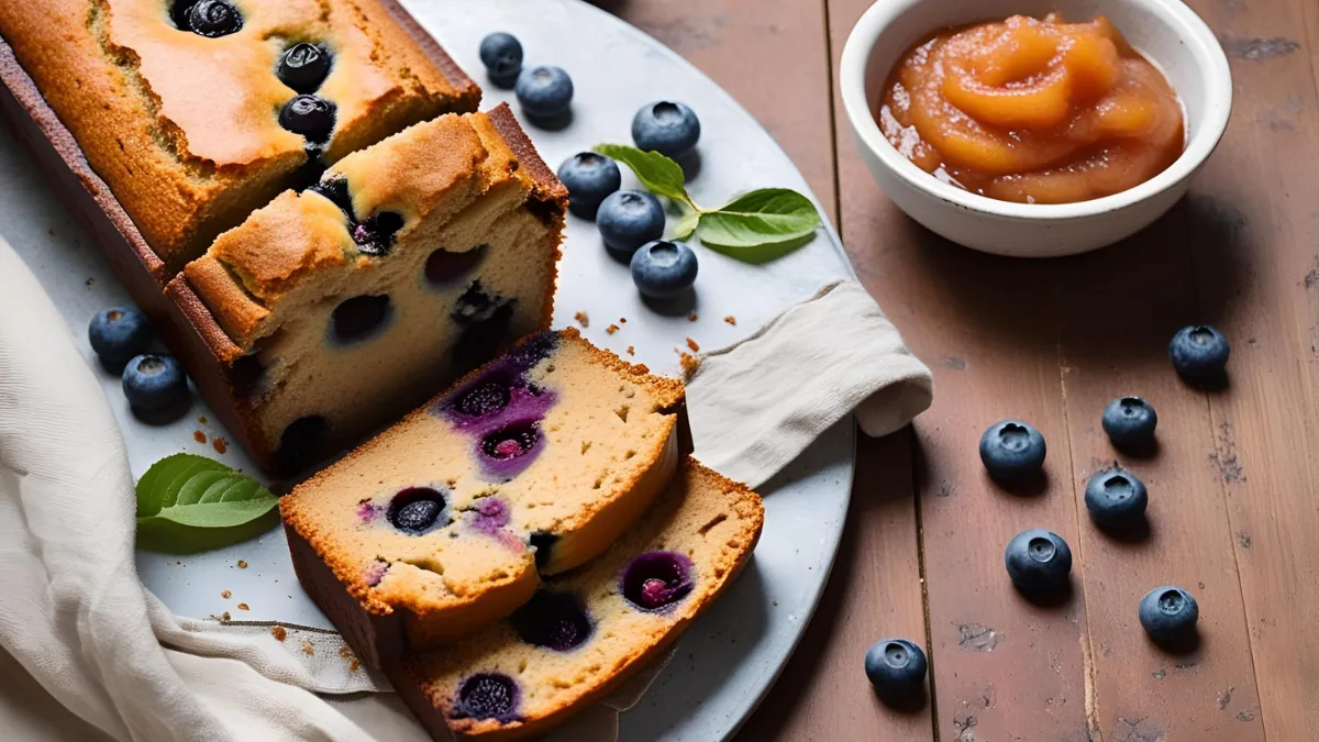 Blueberry Applesauce Bread