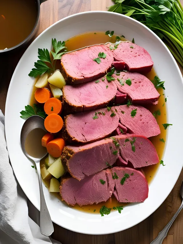 Irish Boiled Corned Beef And Cabbage
