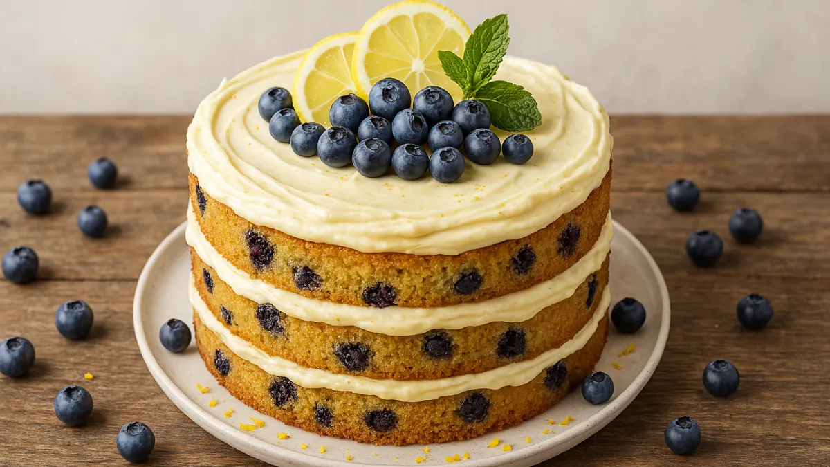 Lemon Blueberry Layer Cake