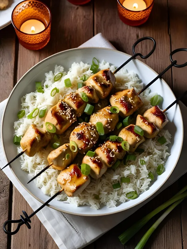 Honey Garlic Asian Chicken Kabobs