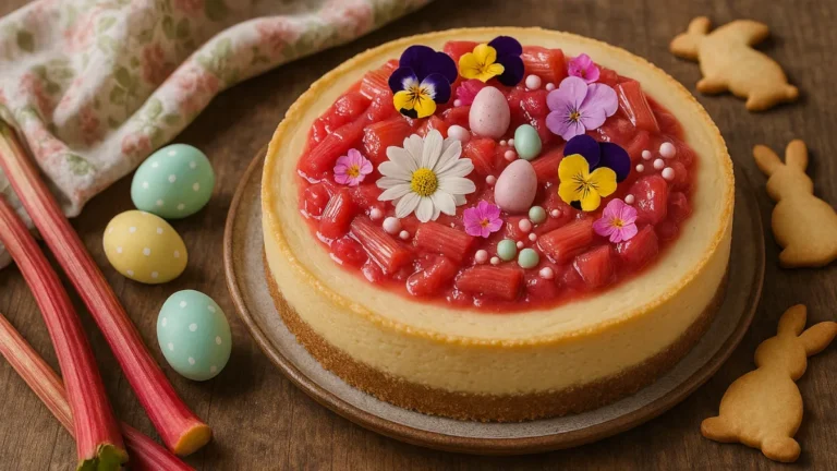 Rhubarb Easter Cheesecake Recipe