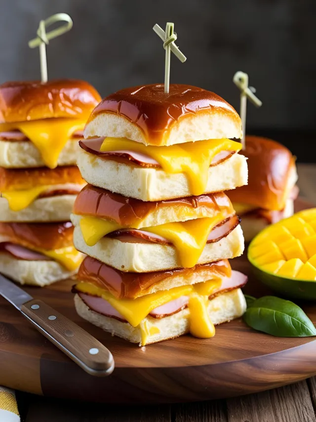 Ham And Mango Cheese Sliders