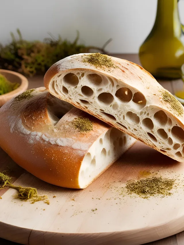 Homemade Olive Dust Ciabatta Bread with Sea Moss