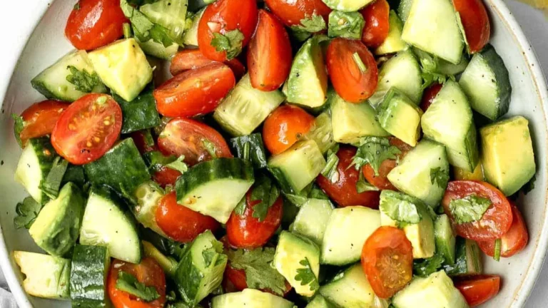 Easy Cucumber Tomato Avocado Salad Recipe