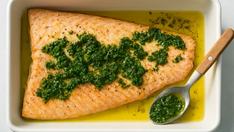 Slow-Roasted Salmon With Salsa Verde