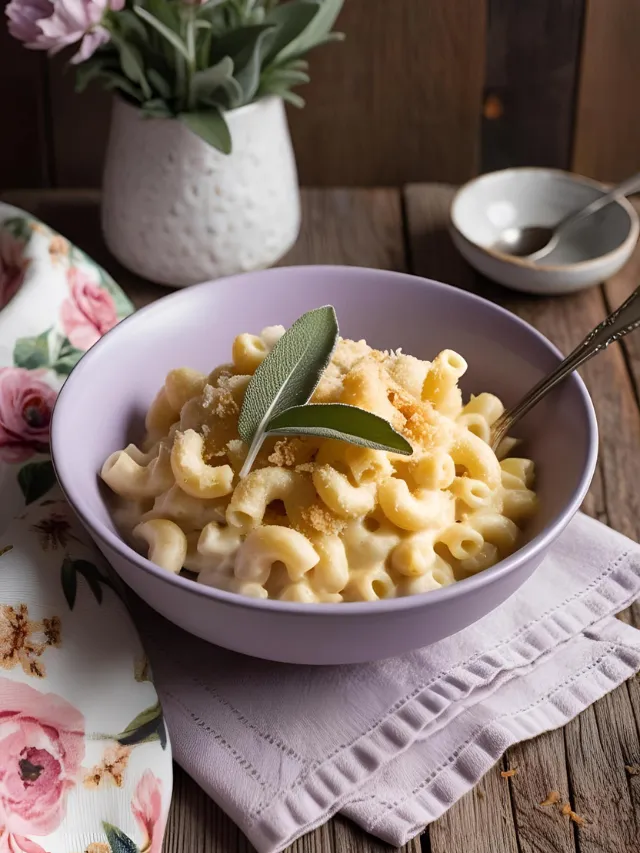 Instant Pot Lavender Mac and Cheese with Crispy Sage
