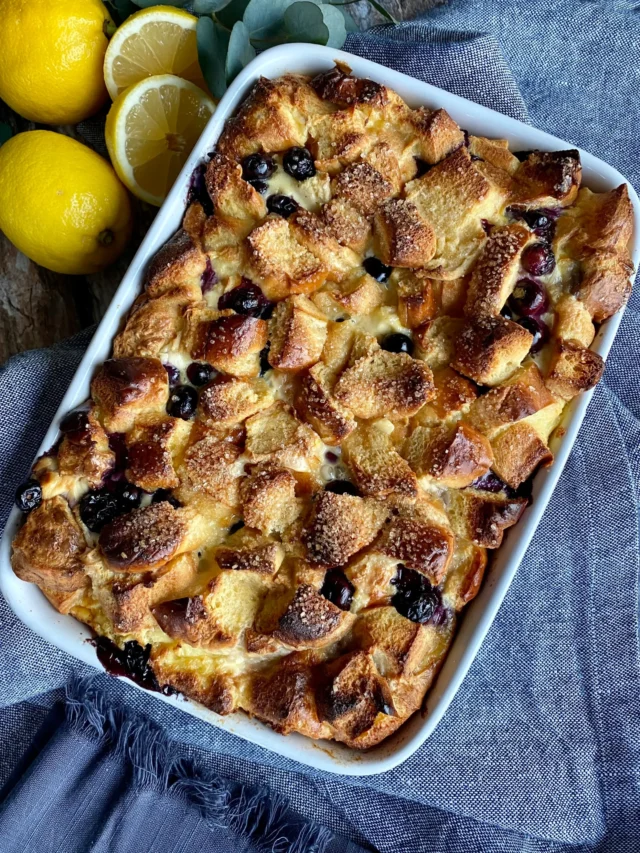 Lemon Blueberry Bread Pudding Recipe