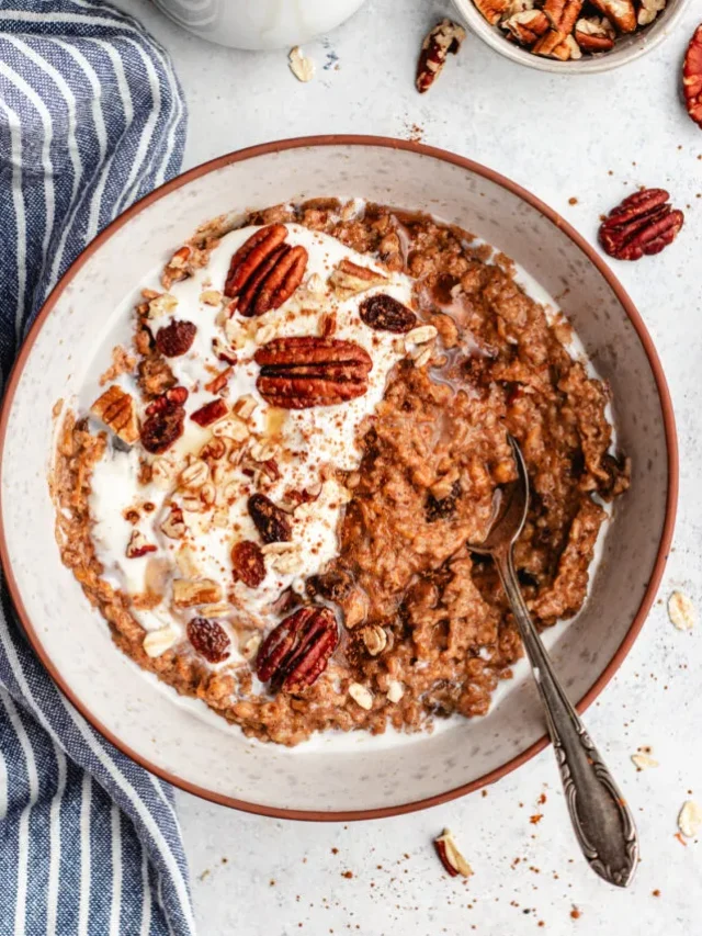 Easy Microwave Carrot Cake Oatmeal