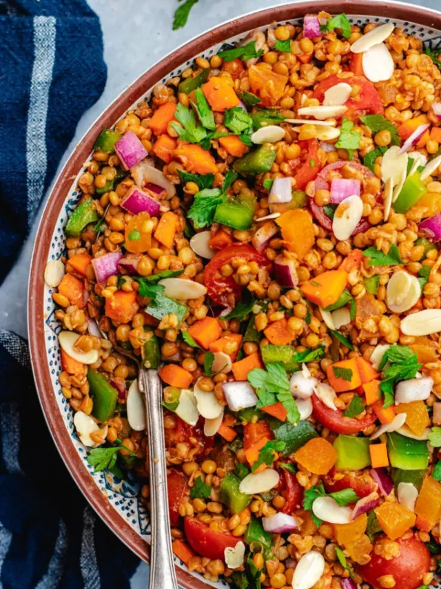 Delicious Moroccan Spiced Lentil Salad