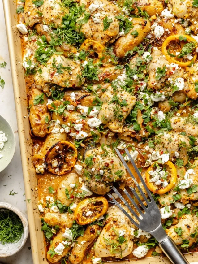 Easy Garlic Lemon Sheet Pan Chicken and Vegetables