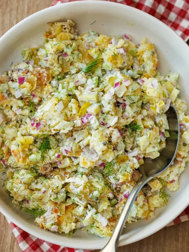 Easy Smashed Potato Salad Recipe