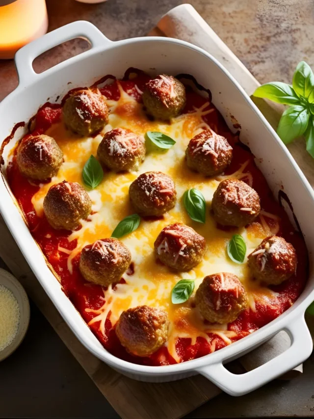 Meatballs Parmesan Casserole Recipe