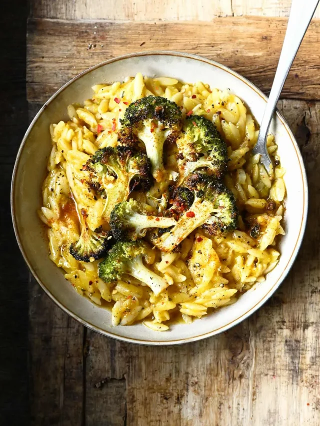 Easy Roasted Broccoli Orzo