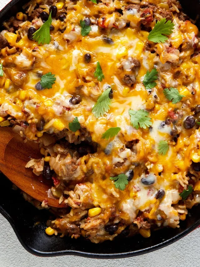 Mexican Beef and Rice Skillet